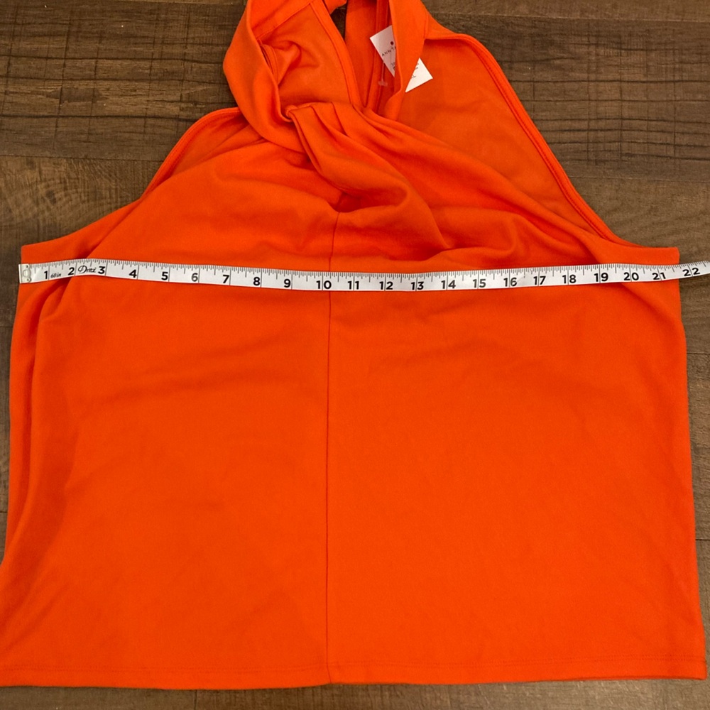 Ann Taylor Vibrant Orange Halter Blouse NEW w/ Tags Women’s XL - Picture 8 of 9